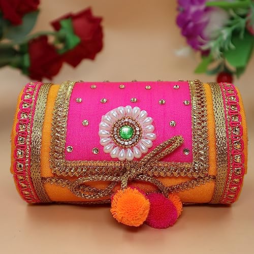JAIPUR ACE Decorative Cash Box for Wedding Shagun Gift | Designer Money Box for Jewelry Bangles & Envelopes | Traditional Gift Box for Marriage, Festivals & Occasions | Assorted Colors (Pack of 1) - Image 4