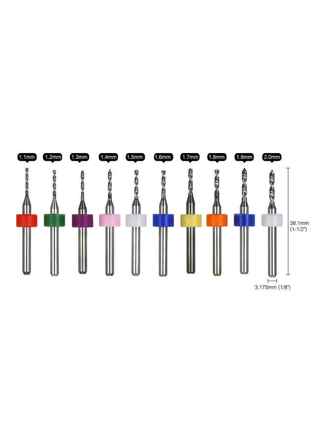 NIBEMINENT 10-Piece Tungsten Carbide Drill Bits Set Multicolour - Image 4