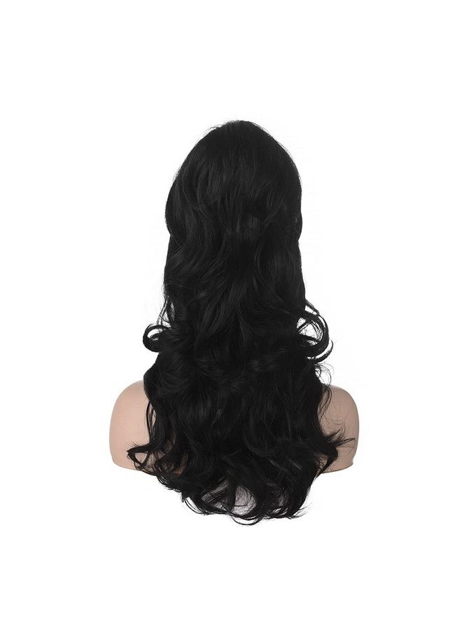 MORTICIA Beehive Vintage Women Wig ; Long Curly Updo Victorian Fembot Funny Drag Wig (Black) - Image 5