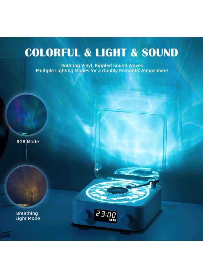 الموجات سماعة بلوتوث مع إضاءة أمواج مائية متحركة وراديو – صوت ستيريو 360° وديكور منزلي عصري - Image 2