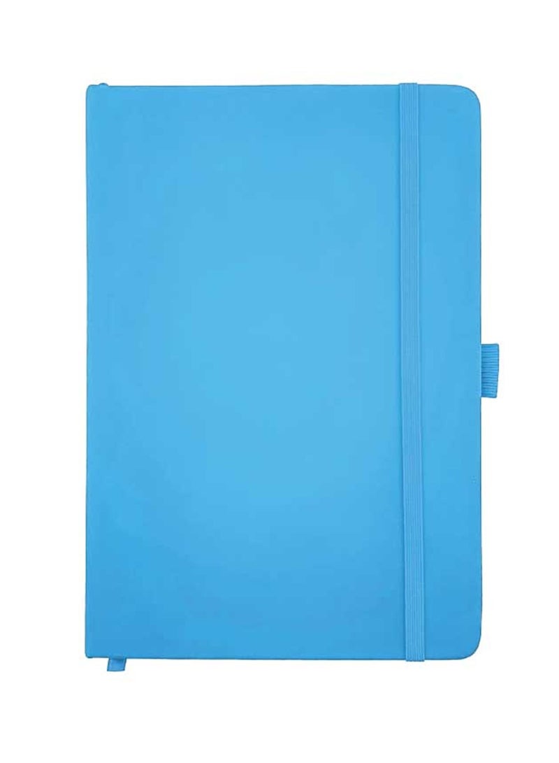 A5 Size Executive PU Notebook With Elastic Closure And Pen Loop Light Blue - Image 1