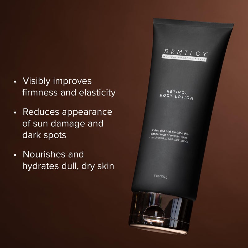 DRMTLGY Retinol Body Lotion â€“ Firming Anti-Aging Body Cream for Crepey Skin, Stretch Marks & Sun-Damaged Skin â€“ Hydrating Retinol Lotion with Ceramides & Shea Butter - Image 3