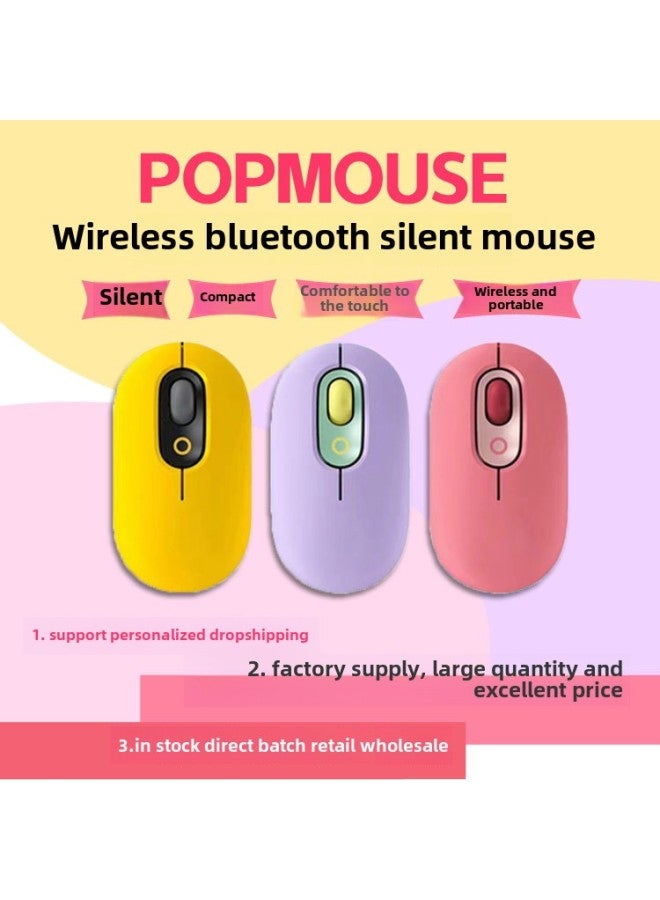 Pop Mute Wireless Mouse Laptop Desktop Computer Office Home Spot Game Mouse-Specifications:Red - Image 2