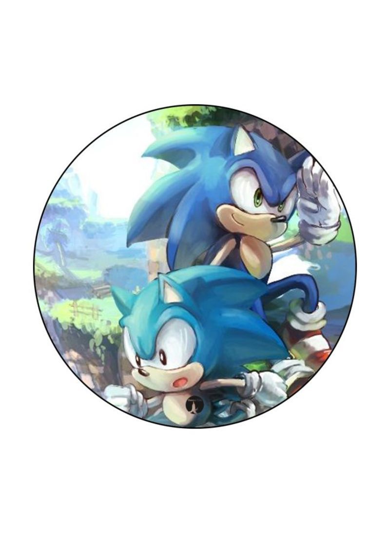 RKN Video Game Sonic Printed Mouse Pad  Blue/Green