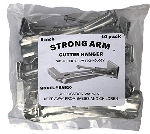 Quick Screw 5 10 Pack Heavy Duty Hidden Rain Gutter Bracket Hook Hangers with Clip
