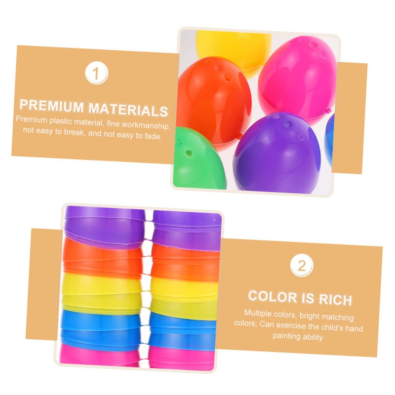 12 Pcs Fillable Plastic Easter Eggs For Hunting Party Decorations And DIY Crafts - Image 4