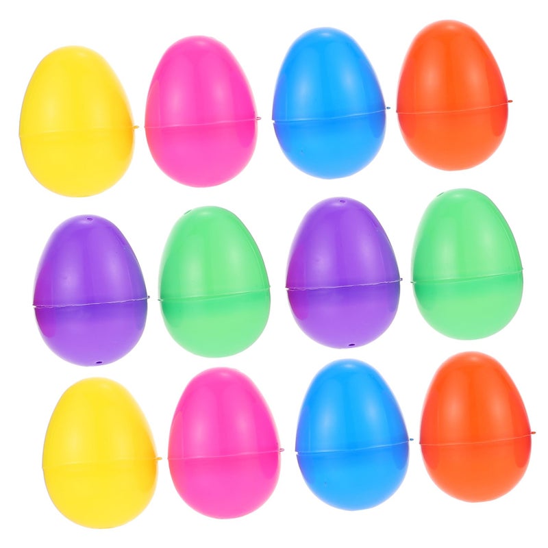 12 Pcs Fillable Plastic Easter Eggs For Hunting Party Decorations And DIY Crafts - Image 2