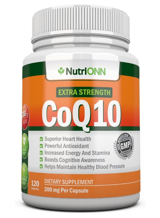 NutriONN Coq10 200Mg (Double Strength) 120 Capsules High Absorption Coenzyme Q10 Scientifically Proven Extra Strength Coq10 Ubiquinone 4 Month Supply! - Image 2