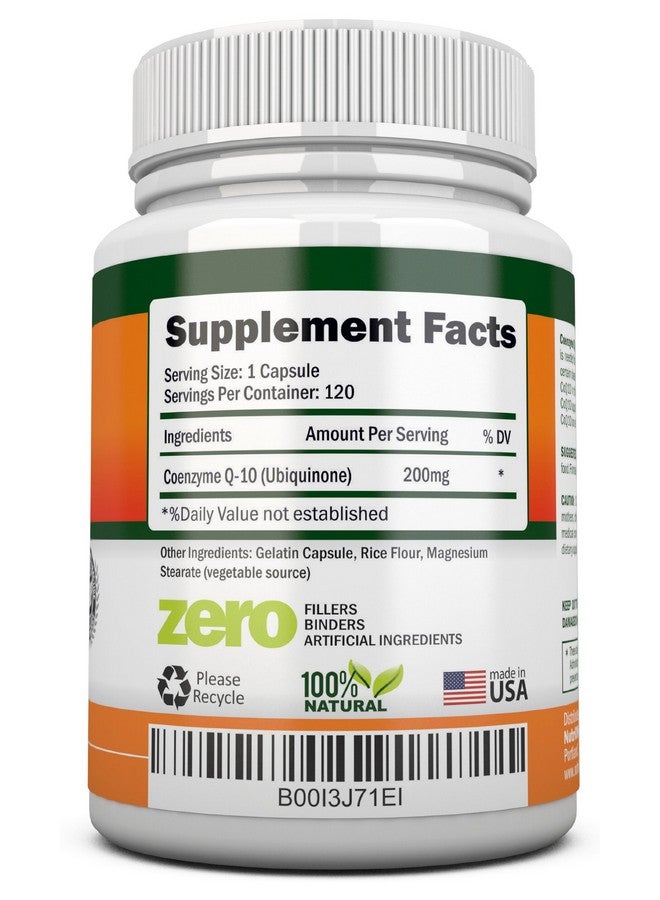 NutriONN Coq10 200Mg (Double Strength) 120 Capsules High Absorption Coenzyme Q10 Scientifically Proven Extra Strength Coq10 Ubiquinone 4 Month Supply! - Image 3