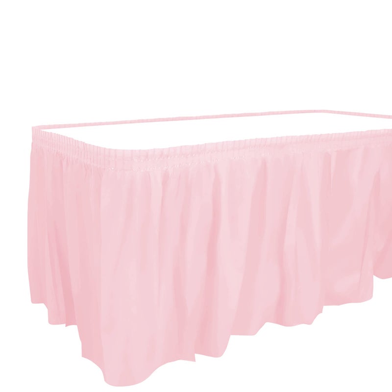 Party Dimensions Party Dimensions Plastic Table Skirt 29Inches by 14Feet  Light Pink  1 Pack