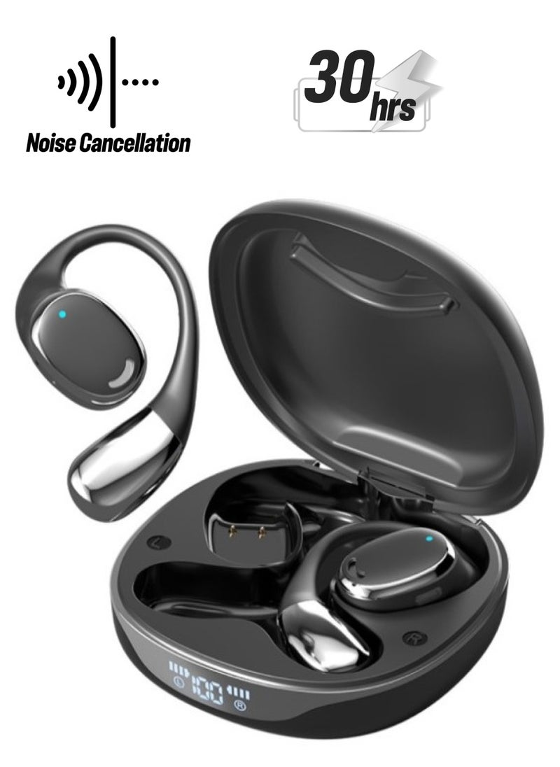 GUDOO Open Ear Headphones, Workout Earphones with Ear Hook, Air Conduction, Feather-like Wearing, Big Driver Enhanced Bass, Bluetooth 5.4, Clear Calls, for Workout Sports  - Image 1