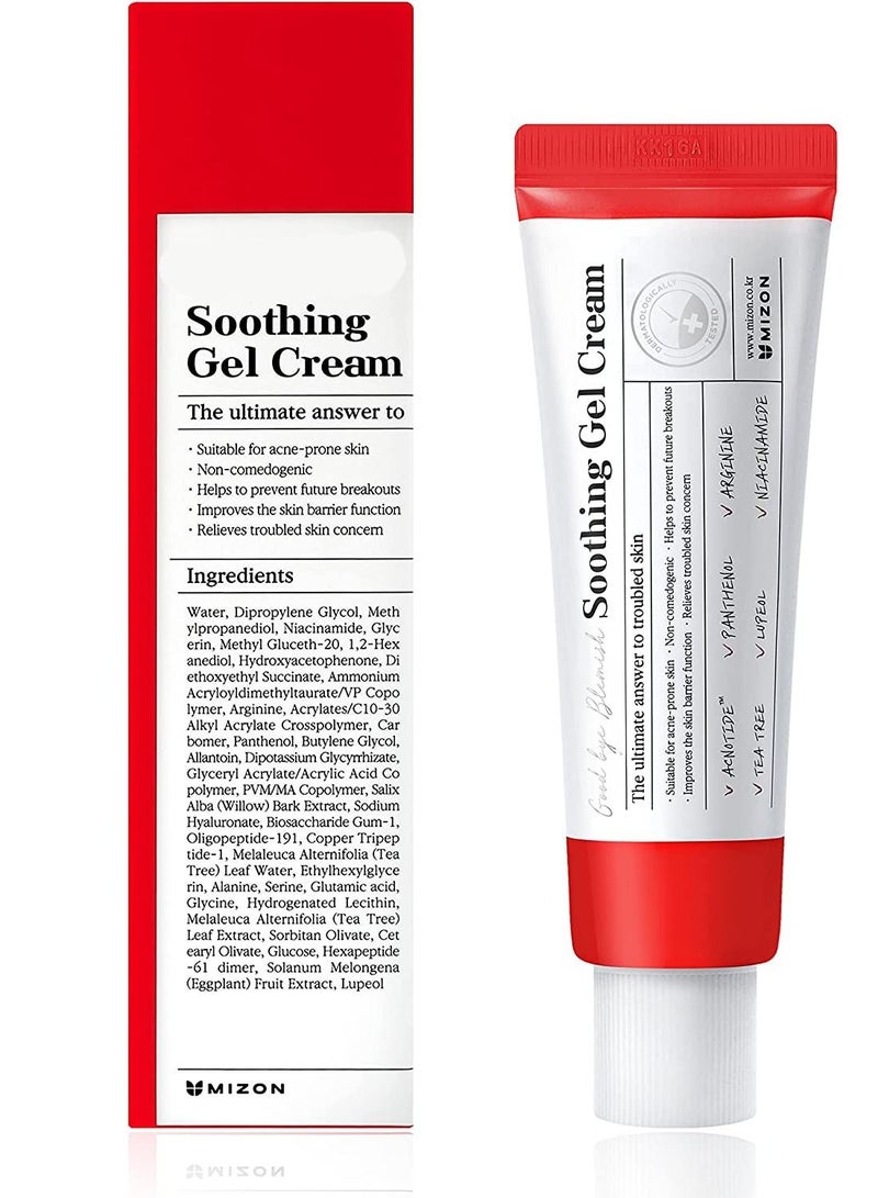 MIZON Cream soothing cream for sensitive skin, acne treatment breakout treatment korean skincare acne spot treatment 55ml