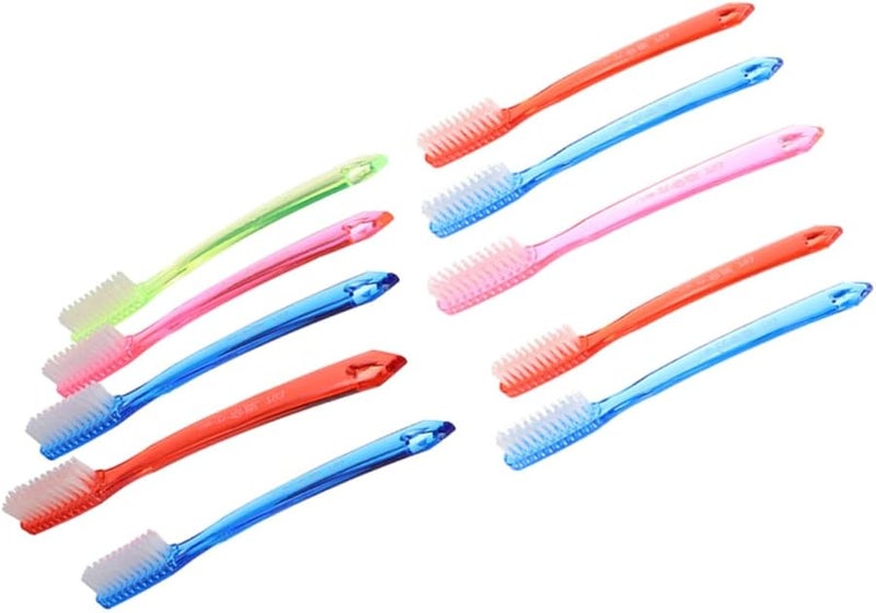 10Pcs Travel Toothbrushes Hard Bristle Portable Manual Teeth Cleaners For Adults Camping Hiking - Image 1