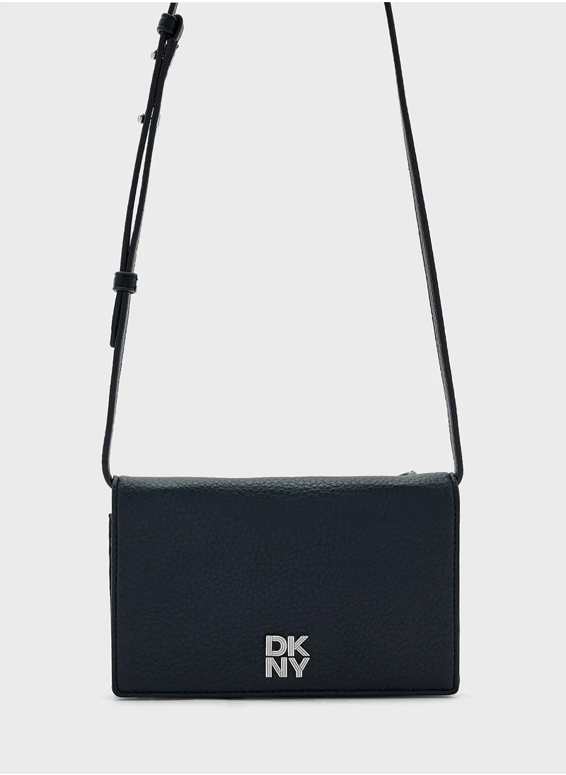 DKNY Etta Logo Detailed Flap Over Wallet