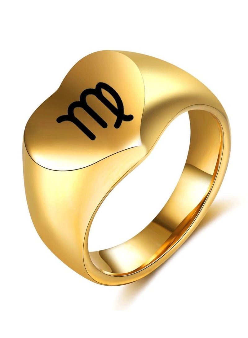 Loquat Stainless Steel Solid Polished Signet Ring