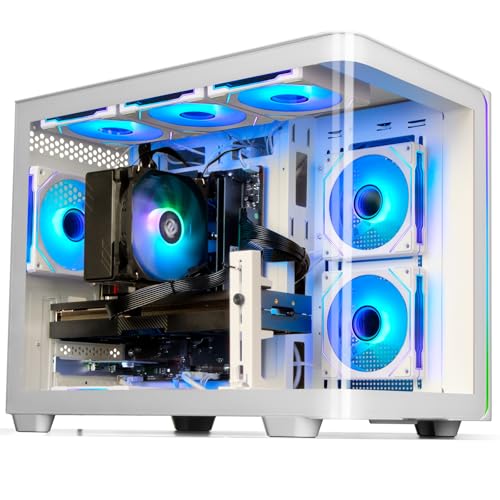 LXZ Gaming PC Core i7-14700F PC Computer, RTX 5060 8G, 16G DDR5 RAM, 1TB NVME 3.0 SSD, Prebuilt Gaming Desktop, VR Ready Tower Computer for Home and Office (White) - Image 1