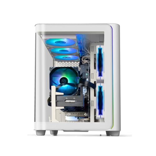 LXZ Gaming PC Core i7-14700F PC Computer, RTX 5060 8G, 16G DDR5 RAM, 1TB NVME 3.0 SSD, Prebuilt Gaming Desktop, VR Ready Tower Computer for Home and Office (White) - Image 3