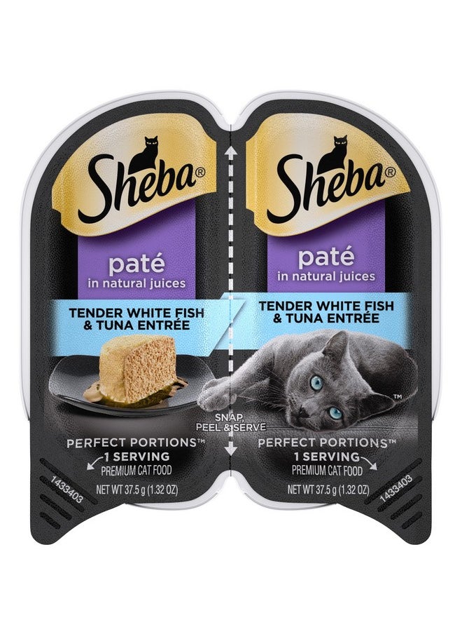 Sheba Wet Food Perfect Portions Paté Wet Cat Food Trays ,Whitefish & Tuna,1.32 Ounce (Pack Of 48)  - Image 1