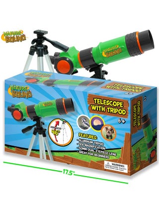 Telescope For Kids And Beginners, 16X Magnification And 15Mm Lens For Indoor And Outdoor Use - Adjustable Tripod Included - For Kids Ages 6+, Green (Nb538) - pzsku/Z32384AB01849D59EECB3Z/45/_/1734348076/09318602-f069-4b7c-b9cb-59a5a2b6487e