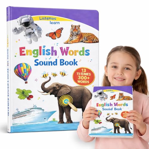 Braintastic Interactive English Word Sound Book for Kids | Talking Musical Learning Book with 13 Themes and 300 Plus Words | Educational Sound Book for Toddlers Age 3 Years and Above - Image 1