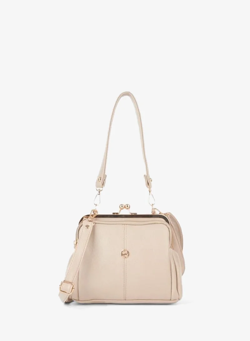 Vivaq  Women's Butterfly Vizon Gold Accessorized 4-Compartment Snap and Zipper Closure Hand, Arm and Shoulder Bag. for Women | Best Price UAE