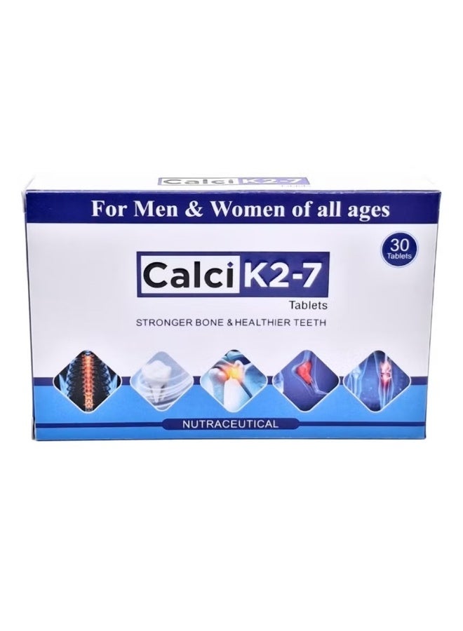 Calci K2-7 Nutraceutical Tablets for Stronger Bones & Healthier Teeth, 30 Count