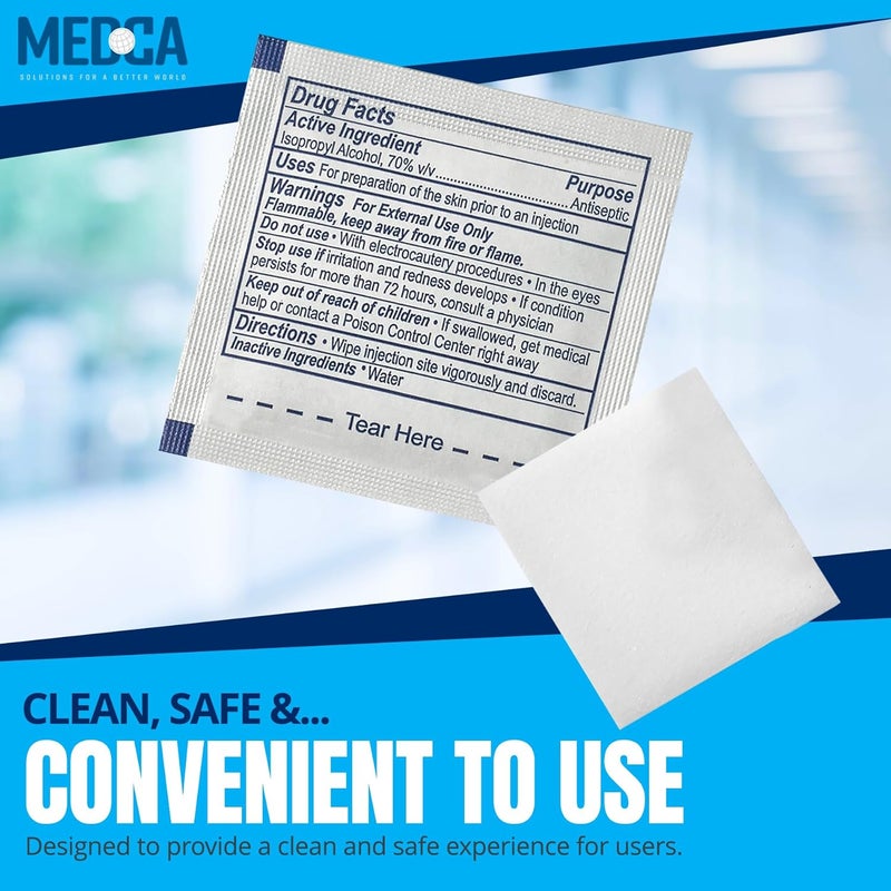 MEDca Alcohol Prep Pads Sterile Medium 2Ply Pack of 200 - Image 5