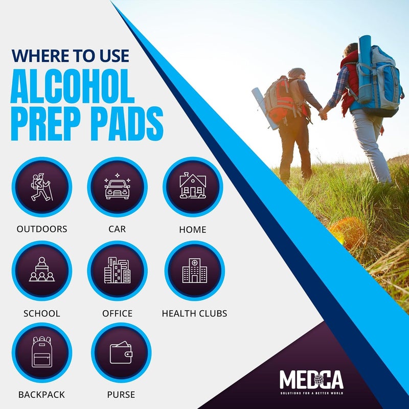 MEDca Alcohol Prep Pads Sterile Medium 2Ply Pack of 200 - Image 2