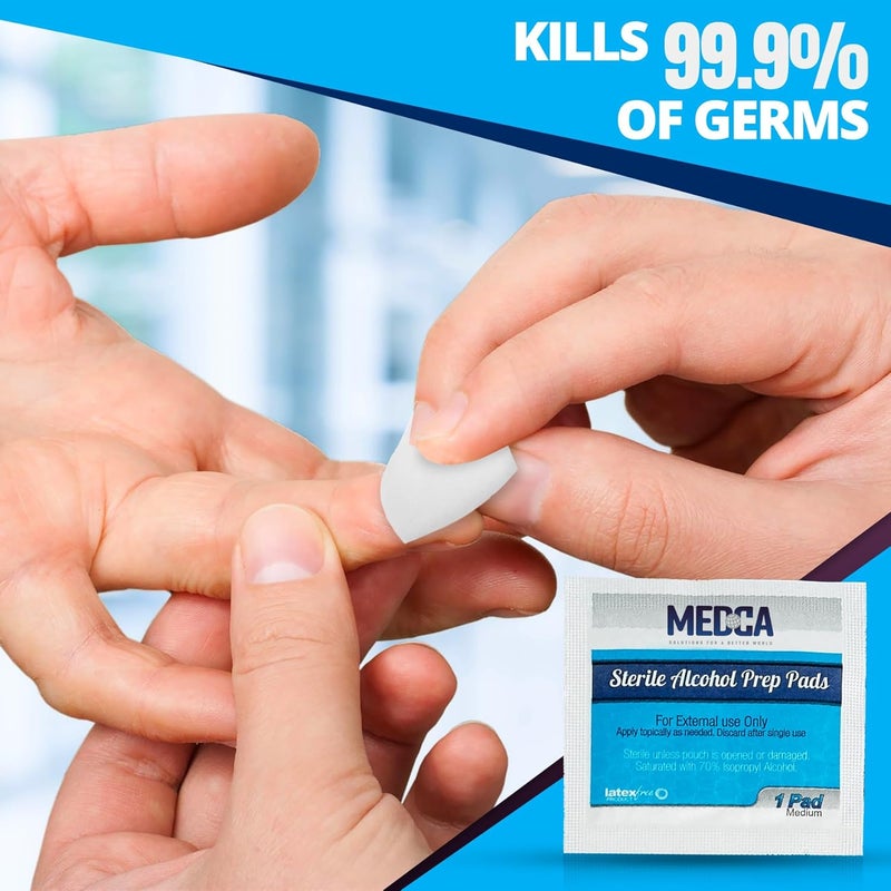 MEDca Alcohol Prep Pads Sterile Medium 2Ply Pack of 200 - Image 3