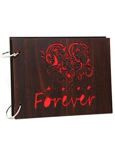 Generic UNNATII ENTERPRISES Natural Wood Elegance Handcrafted Wooden Photo Album for Cherished Memories 146  - Image 1