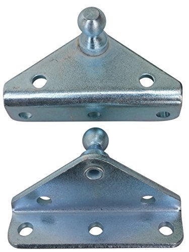 JQuad Angled Lift Support Bracket Outside Mount - Zinc Plated 10 Gauge Steel - 10mm Ball Stud - Gas Shock Mounting - Lid Strut Prop Spring Mount - Image 1