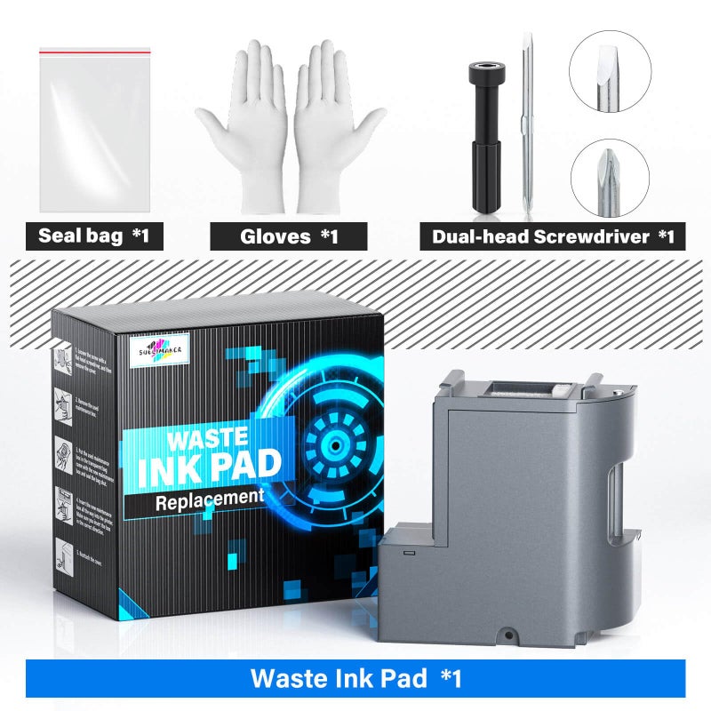 SUBLIMAKER Waste Ink Pad Replacement with Reset Software Compatible Replacement for ET-2850 ET-2760 ET-2750 ET-2700 ET2850 ET2760 ET2750 ET2700 2850 Printer, Maintenance Box with Reset Software - Image 5