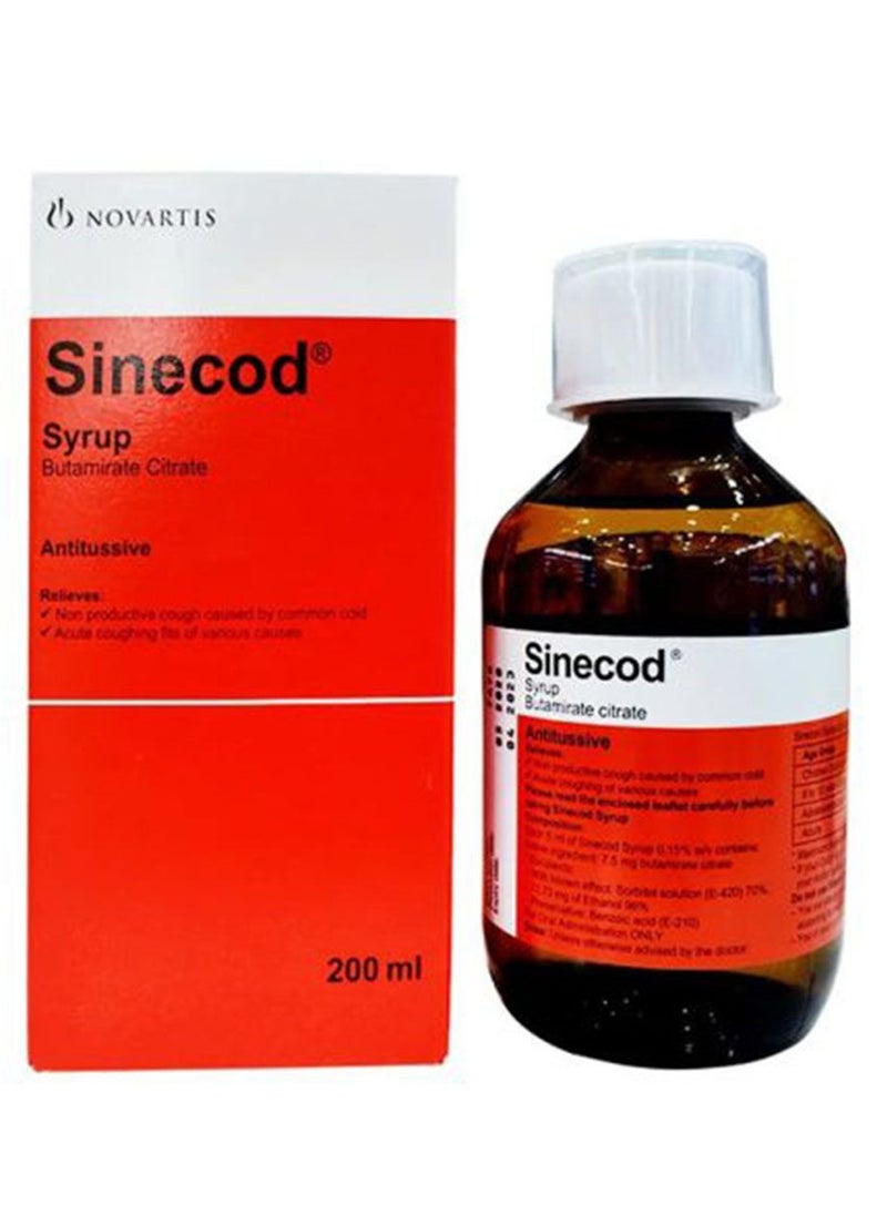 Sinecod - شراب السعال 200 مل - Image 1