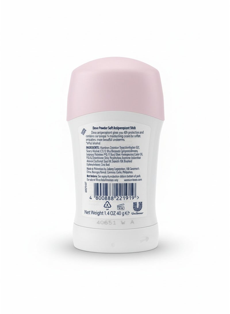 دوف مزيل عرق ستيك باودر سوفت 40 جرام - Image 2