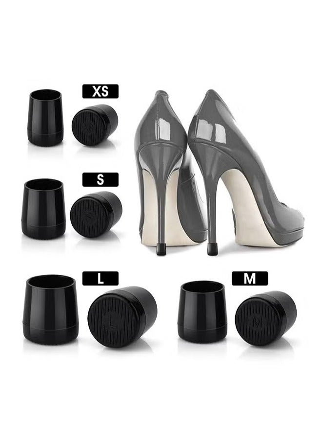 اتش واي واقيات الكعب العالي ، 8 أزواج من سدادات الكعب وأغطية إصلاح الكعب - 4 أحجام غطاء كعب للأحذية للنساء مثالي لحفلات الزفاف والعشب والحصى والأراضي الرطبة - Image 3