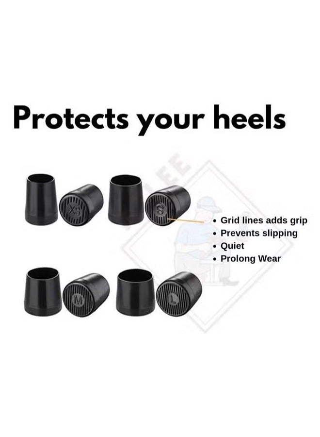 اتش واي واقيات الكعب العالي ، 8 أزواج من سدادات الكعب وأغطية إصلاح الكعب - 4 أحجام غطاء كعب للأحذية للنساء مثالي لحفلات الزفاف والعشب والحصى والأراضي الرطبة - Image 2