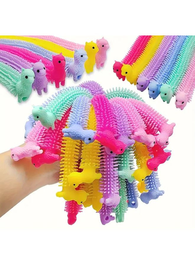 Assorted Colors 6pcs Stretchy String Noodles Sensory Fidget Toys For Kids Teens Adults - Image 1