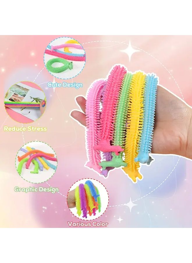 Assorted Colors 6pcs Stretchy String Noodles Sensory Fidget Toys For Kids Teens Adults - Image 3