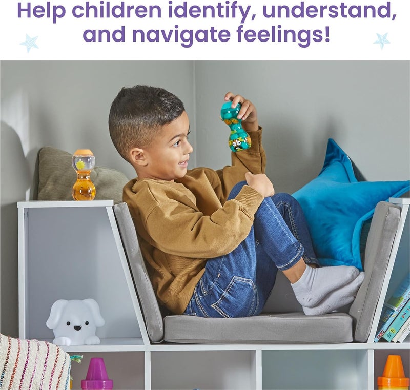 hand2mind hand2mind Express Your Feelings Sensory Bottles Opposite Emotions Toddler Sensory Toys Quiet Fidget Toys Play Therapy Toys Calm Down Corner Supplies Calming Corner Social Emotional Learning - Image 4