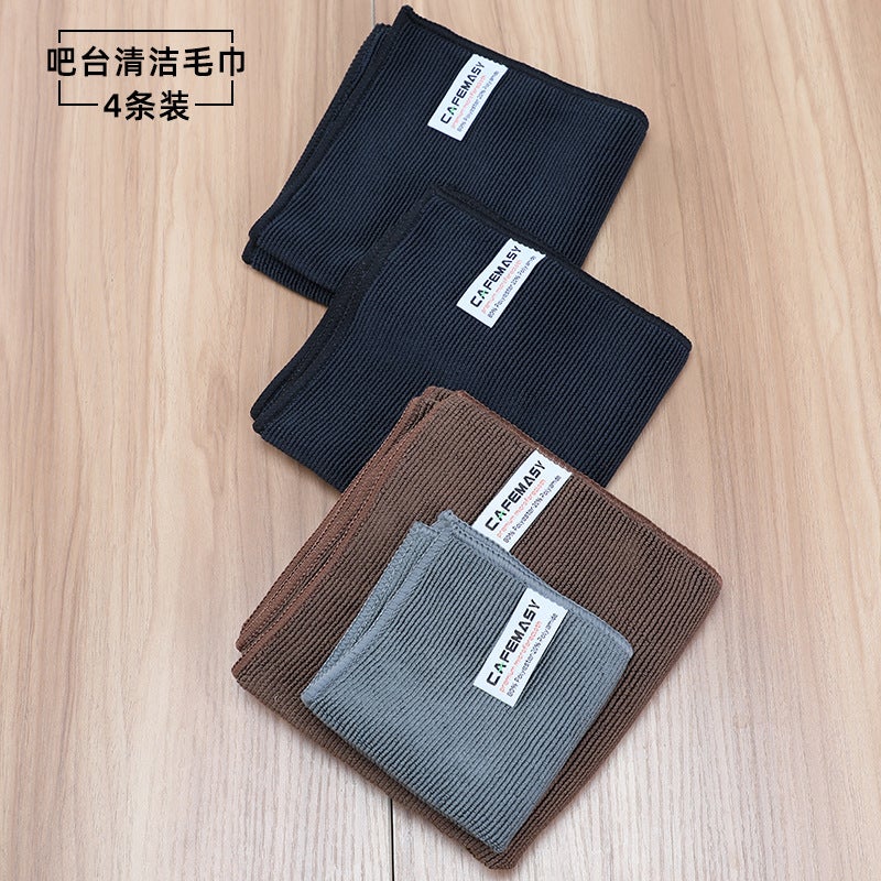 Barista Barista Towel Rag Single/Four Pack Cafe Cleaning Towel Bar Utensils Competition Square - Image 4