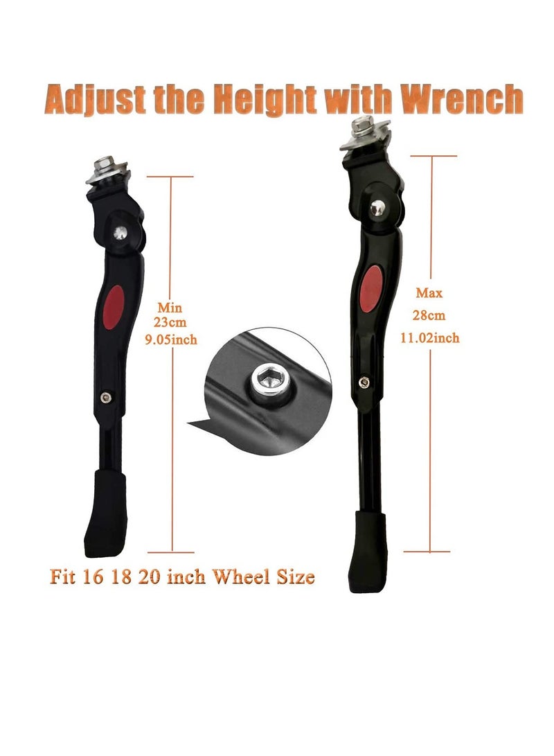 Excefore Kickstand for Kids Bike, Bicycle Kickstands Center Mount for 16 18 20 22 24 Inch Bicycles Adjustable Aluminum Alloy Kickstands for 16-18-20inch 18-20-22inch 22-24-26inch Mountain Bike - Image 5