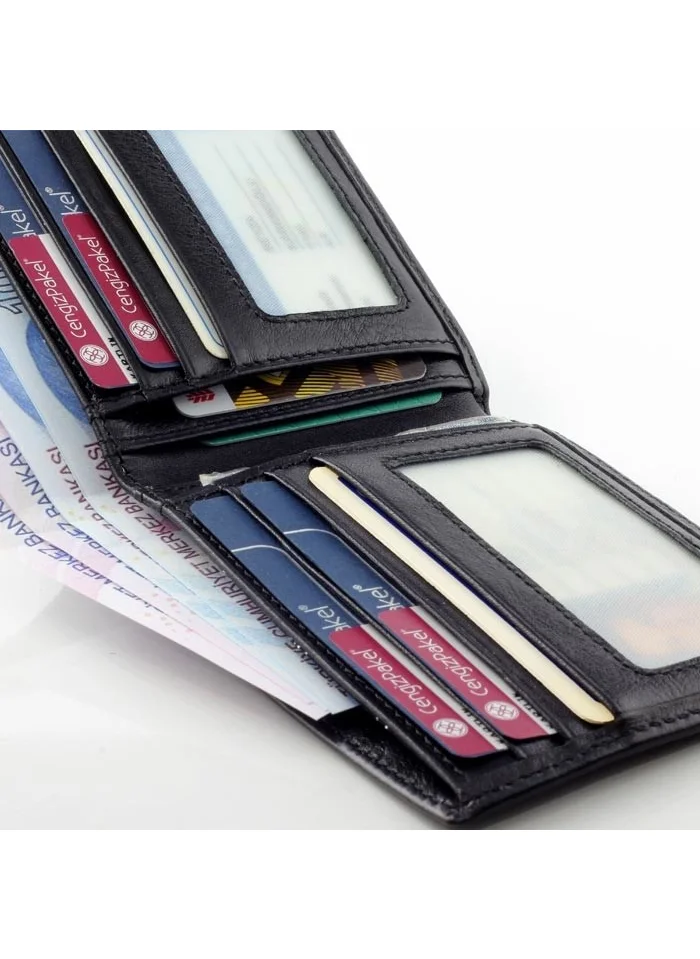Cengiz Pakel Leather Men's Wallet Black 500S