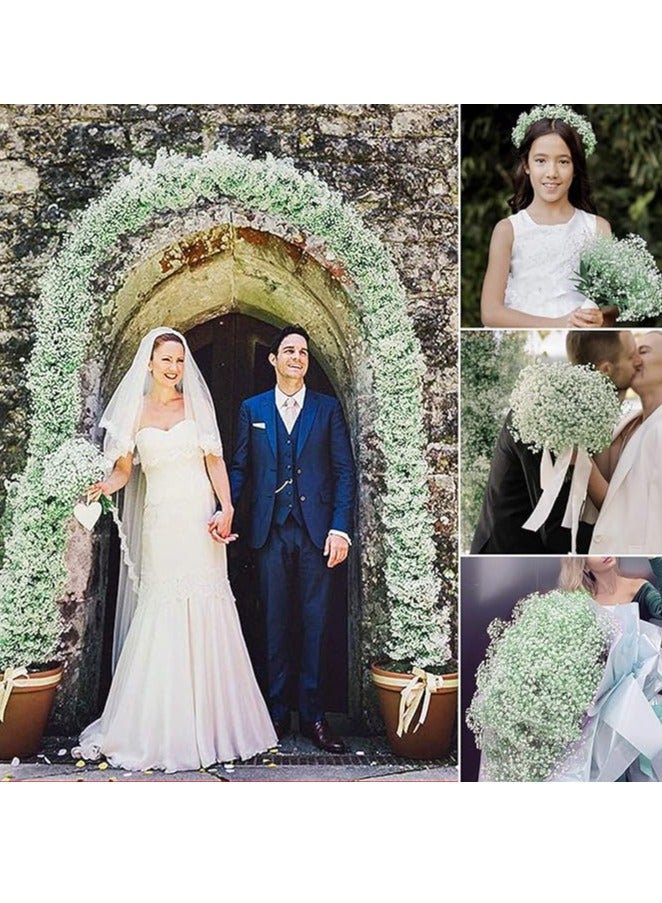 Artificial Fall Bouquet Artificial Flowers For Decoration, Real Touch Silk Flower For Wedding Birthday Party Home Garden (White)