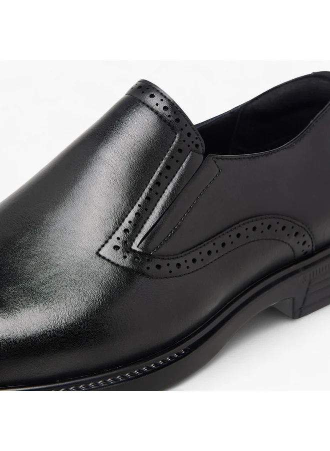 DUCHINI Men's Textured Slip-On Loafers