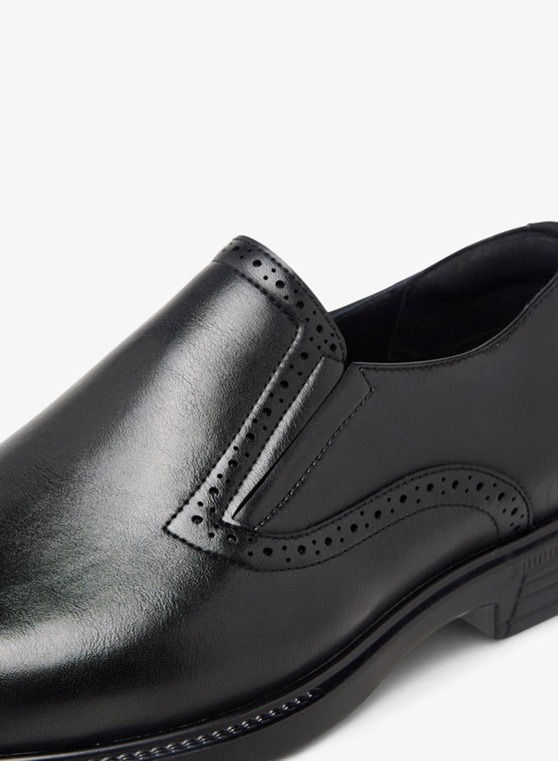 DUCHINI Men's Textured Slip-On Loafers - Image 4