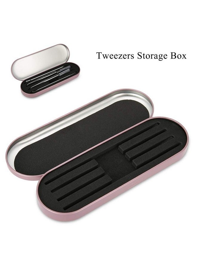 ANGGREK Nggrek Tweezers Case Professional Storage Box Eyelash Extension Makeup Tool Organizer Case For Eyelashes Tweezers Scissors Lash Brush Eyeliner (Rose) - Image 4
