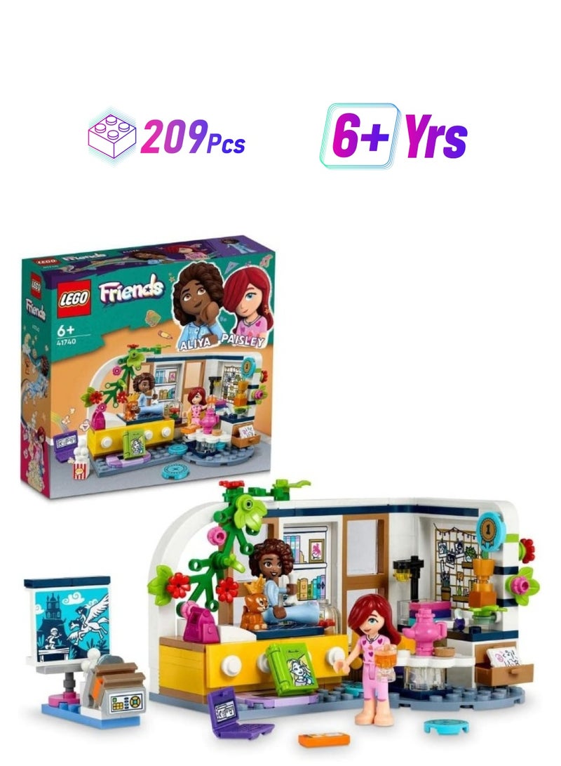 LEGO Friends Aliya's Room, Building Block Toy for Boys and Girls, Age 6+, 41740 (209 pieces) - Image 1