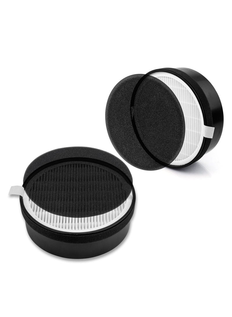 Replacement Filter for LEVOIT LV-H132 Air Purifier Replacement Filter, H13 True HEPA Filter, High-Efficiency Activated Carbon 2Pack