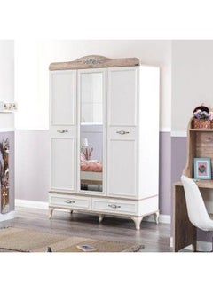 3-Door Wardrobe With 2 Drawer And Mirror