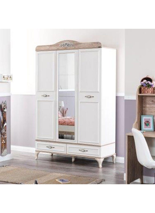 DANUBE HOME - 3-Door Wardrobe With 2 Drawer And Mirror - Image 1